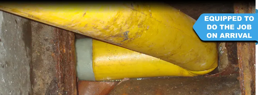Draintech engineers use inflation to install the lining down the drain, repairing it without the need for a messy excavation, making it cost-effective too!